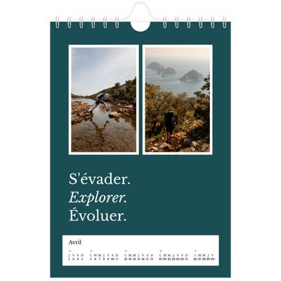 Calendrier photo A5 — Terre éditoriale [Avril]