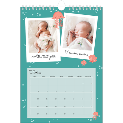 Calendrier photo A4 (20 x 30 cm) — Mes petits animaux [Février]