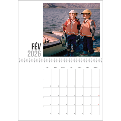 Calendrier photo A4 double (30 x 40 cm) — Texte abrégé [Février]