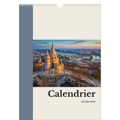 A3 Calendrier annuel — Vues du monde [couverture]