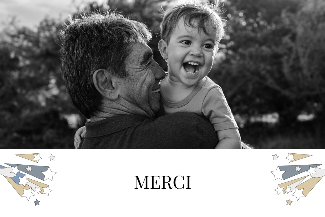Carte de remerciement — Remerciements étoilés
