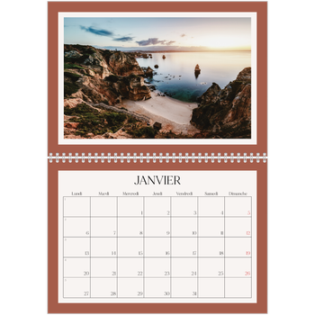 Calendrier photo A4 double — Couleurs classiques