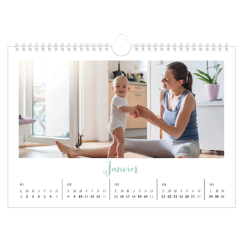 Calendrier photo A4 — Bienvenu au monde