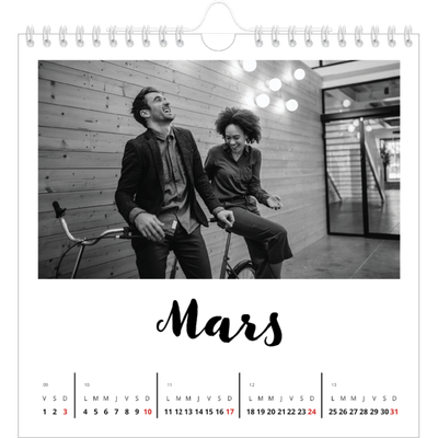 Calendriers annuels carré — Fait Main [Mars]