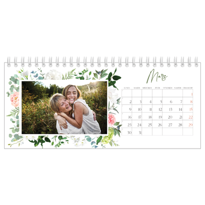 Calendrier de bureau — Fleurs traditionelles [Mars]