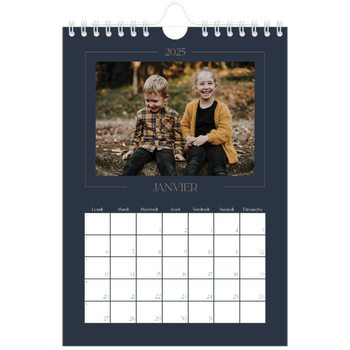 Calendrier photo A5 — Bleu de Prusse