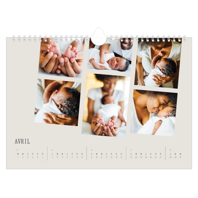 Calendrier photo A4 — Souvenirs en mouvement [Avril]