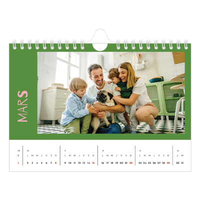 Calendrier photo A5 — Tout en couleurs [Mars]