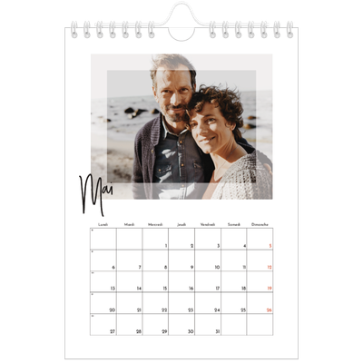 Calendrier photo A5 — Cadre clair [couverture]