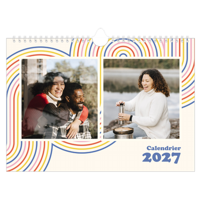 Calendrier photo A4 — Rayures rétros [couverture]