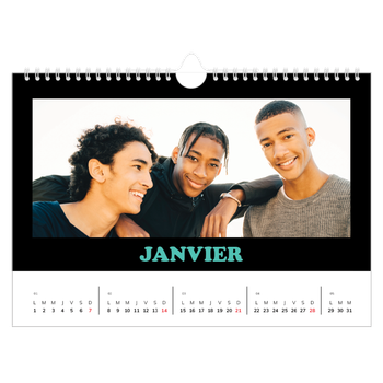 Calendrier photo A4 — Fun Typo