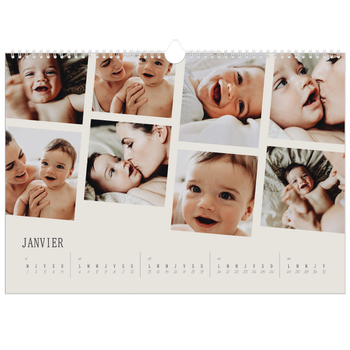 Calendrier photo A3 — Souvenirs en mouvement