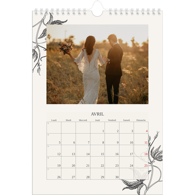 Calendrier photo A4 (20 x 30 cm) — Encre & lierre [Avril]