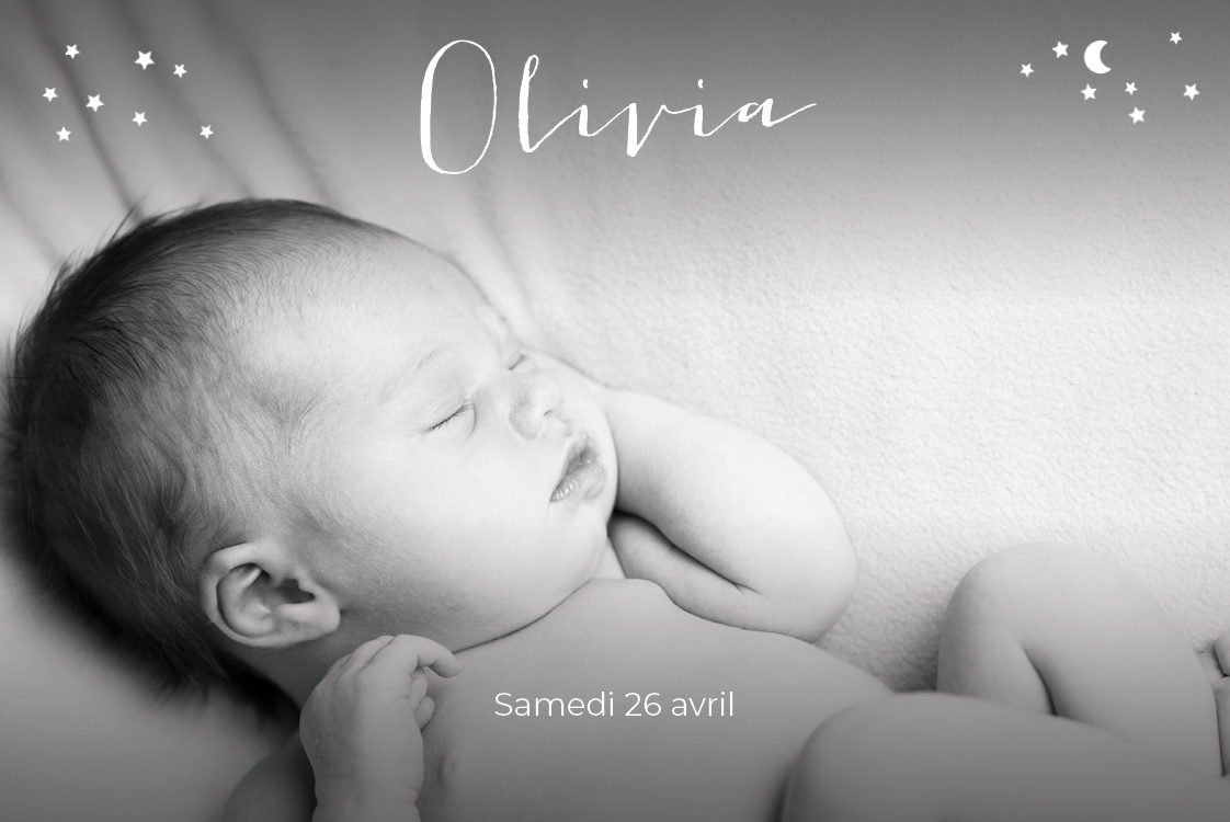 Cartons d'invitation — Noms dans les étoiles