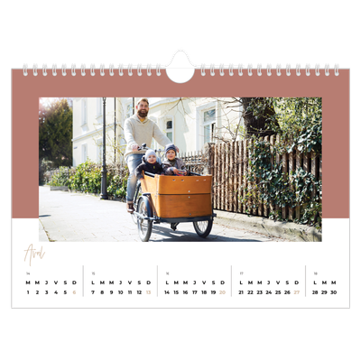Calendrier photo A4 — Palette naturelle [Avril]