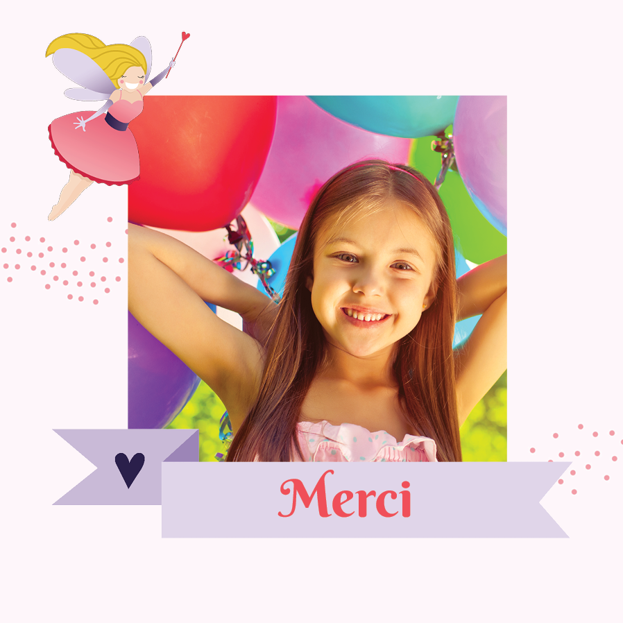 Carte de remerciement — Illustration féerique