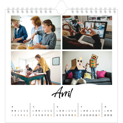 Calendriers annuels carré — Journal Intime [Avril]