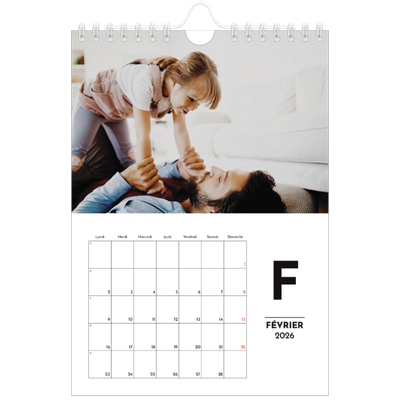 Calendrier photo A5 — Projecteur sur les lettres [Février]