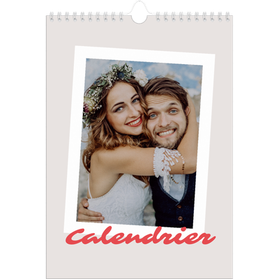 Calendrier photo A4 (20 x 30 cm) — Signature carmin [couverture]