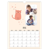 A3 Calendrier annuel — Pattes de chat et gribouillis [Avril]