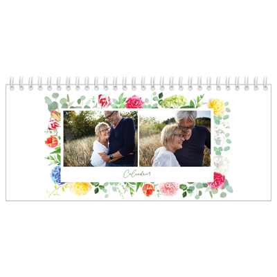 Calendrier de bureau — Fleurs traditionelles [couverture]
