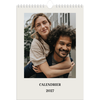 Calendrier photo A4 (20 x 30 cm) — Ivoire simple [couverture]