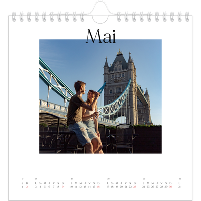 Calendriers annuels carré — Mon carnet de voyage [Mai]