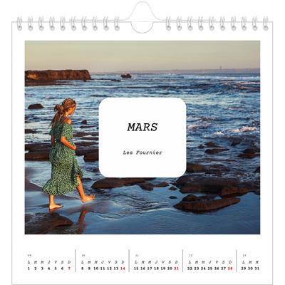 Calendriers annuels carré — Toute l'histoire [Mars]
