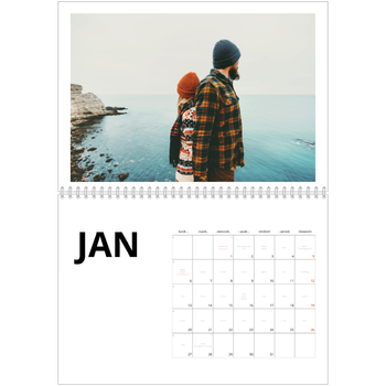 Calendrier photo A4 double — Espace blanc