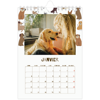 Calendrier photo A5 — Chiot joueur