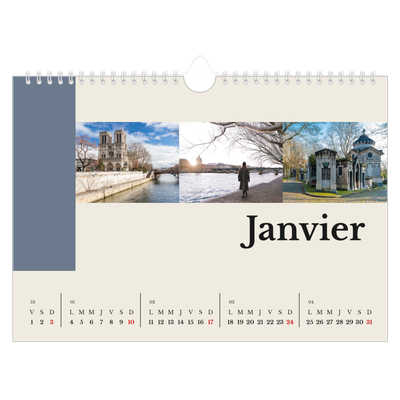 Calendrier photo A4 — Vues du monde [Janvier]