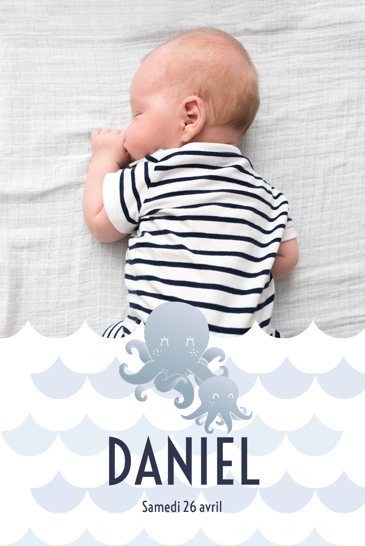 Cartons d'invitation — Poulpe mignon