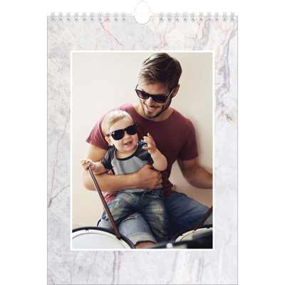 Calendrier photo A4 (20 x 30 cm) — Effet marbre [couverture]