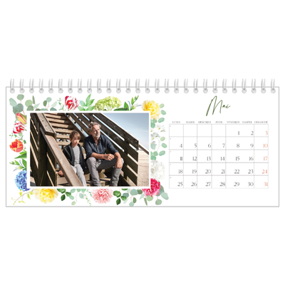 Calendrier de bureau — Fleurs traditionelles [couverture]