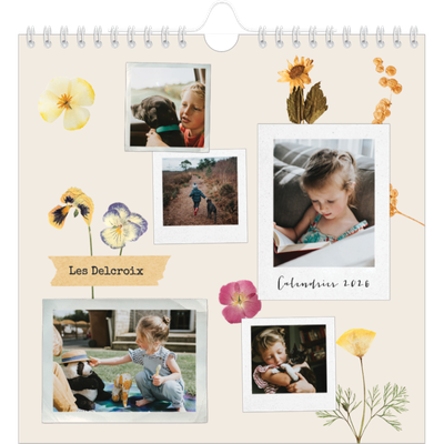 Calendriers annuels carré — Scrapbook vintage [couverture]