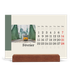 Calendrier de bureau support bois - paysage   — Vues du monde [Février]