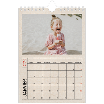 Calendrier photo A5 — Craft effet tampon