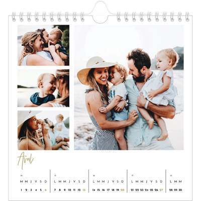 Calendriers annuels carré — Manuscrit [Avril]