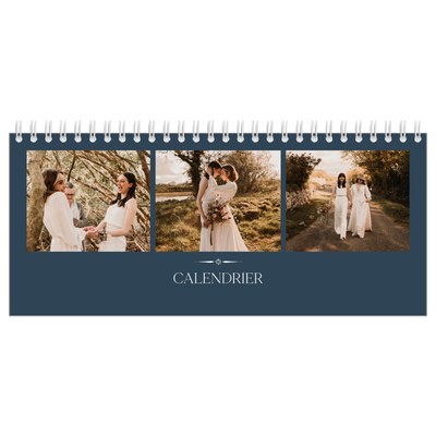 Calendrier de bureau — Ardoise et sérifs [couverture]
