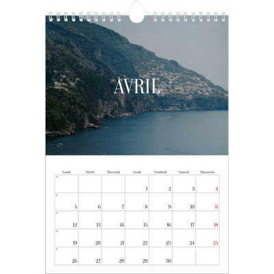 Calendrier photo A4 (20 x 30 cm) — Évasion sans fin [Avril]