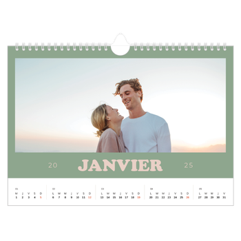 Calendrier photo A4 — Cadres rétro
