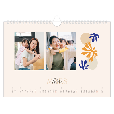 Calendrier photo A4 — Coraux minimalistes [Mars]