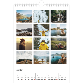 Calendrier photo A4 — Diaporama symétrique
