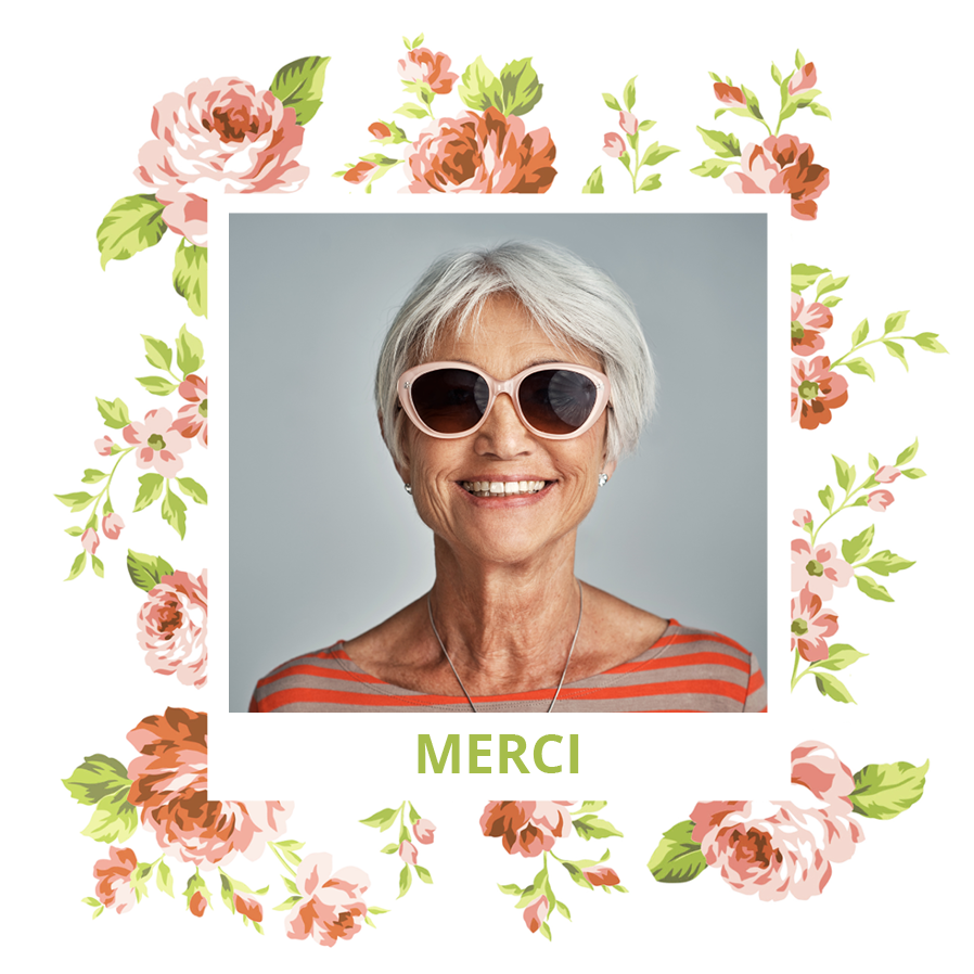 Carte de remerciement — Mamie cool
