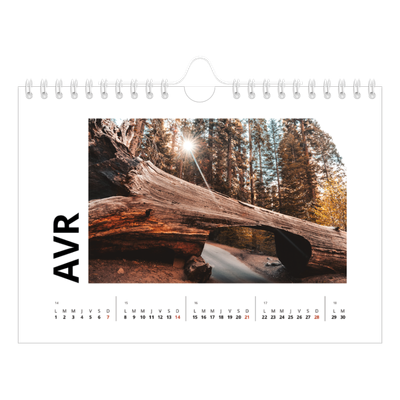 Calendrier photo A5 — Espace blanc [Avril]
