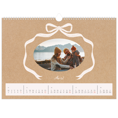 Calendrier photo A3 — Kraft et nœud [Avril]