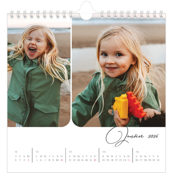Calendrier photo carré — Instantanés et calligraphie