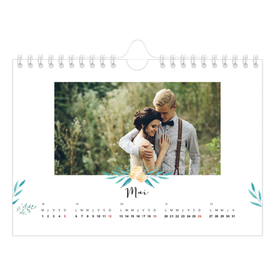 Calendrier photo A5 — Ornements aquarelle [couverture]