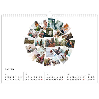 Calendrier photo A3 — Formes et collage