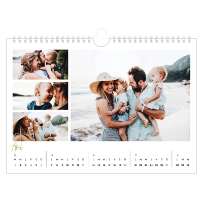 Calendrier photo A4 — Manuscrit [Avril]